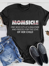 Kurzärmliges T-Shirt mit Baseball-Momsicle-Print